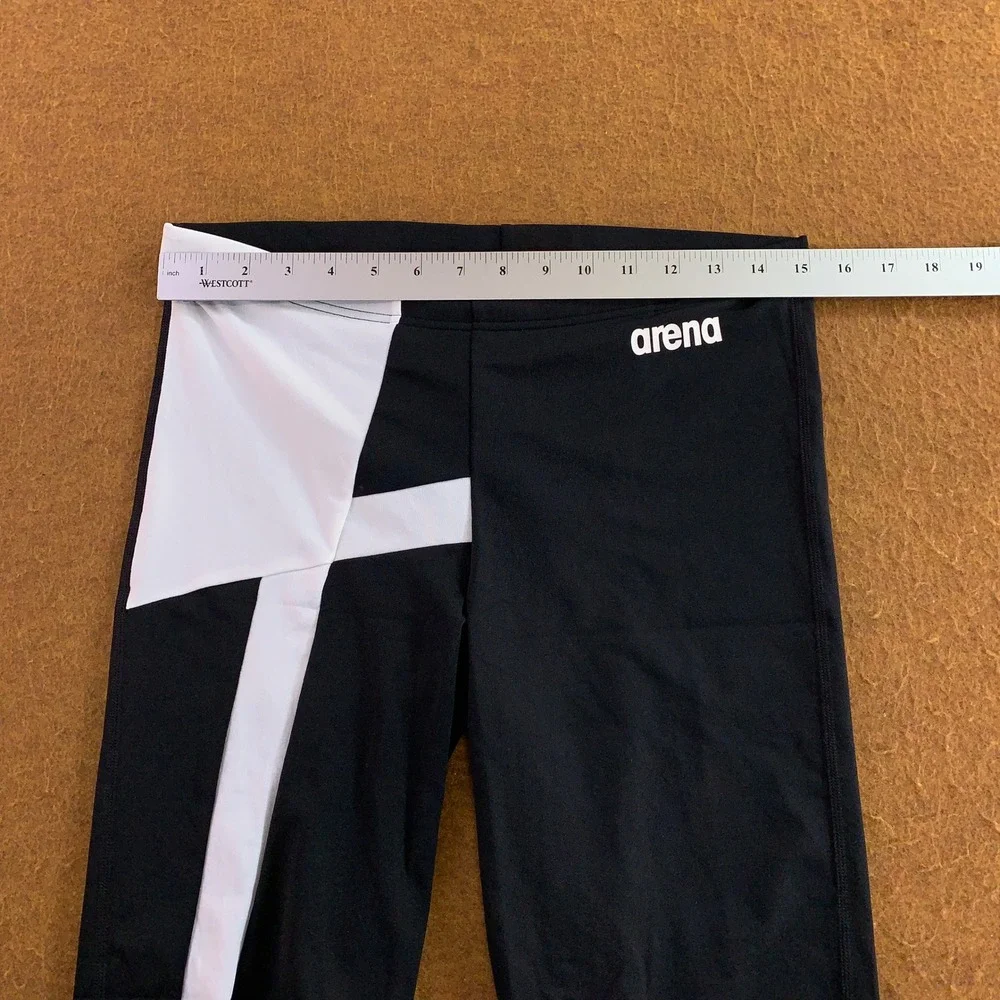 Arena Mens 38 Black White Diamond Swim Jammer NWT